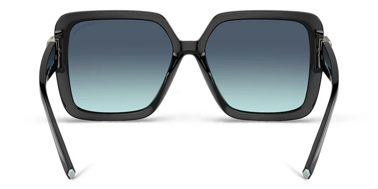 Shop TIFFANY Square Sunglasses in Black online.