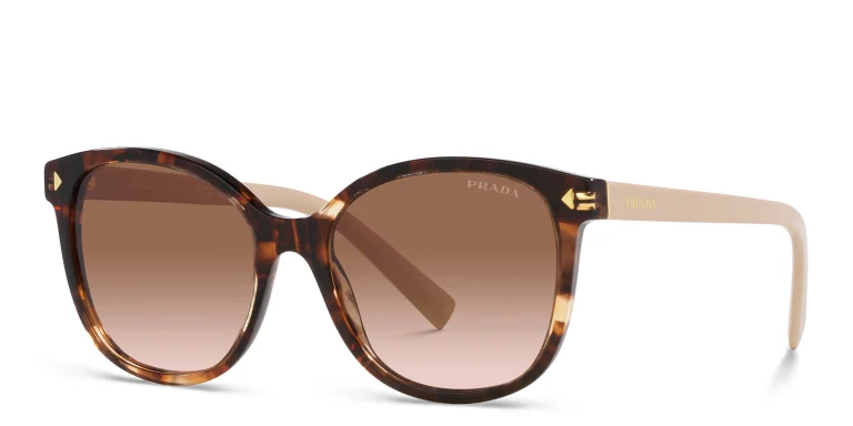 Shop PRADA Square Sunglasses in Tortoise online.