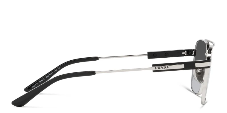 Shop PRADA Pillow Sunglasses in Silver online.
