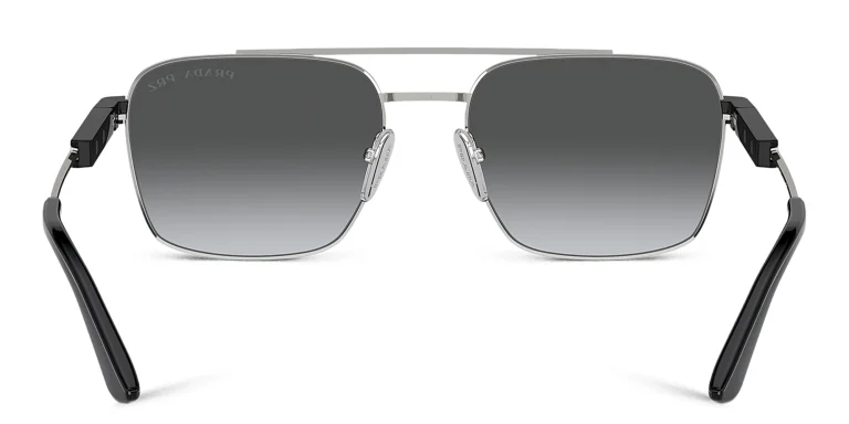 Shop PRADA Pillow Sunglasses in Silver online.