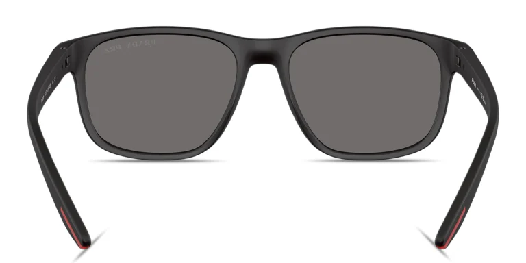 Shop Prada Linea Rossa Logo Signature Pillow Sunglasses in Black online.