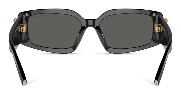 Shop TIFFANY Rectangle Sunglasses in Black online.