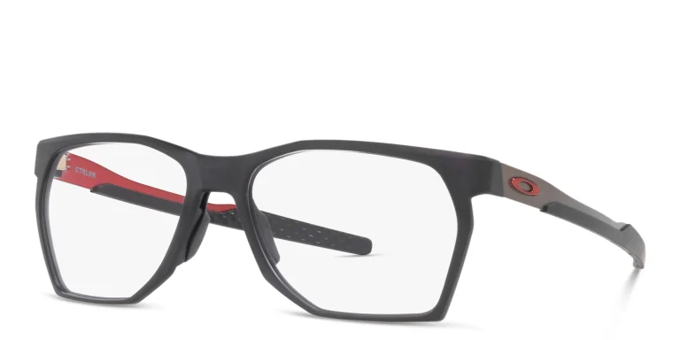 Shop Oakley Wide Rectangle Eyeglasses in Grey online.