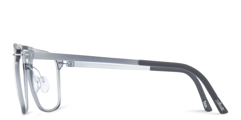 Shop Silhouette Rectangle Eyeglasses in Grey online.