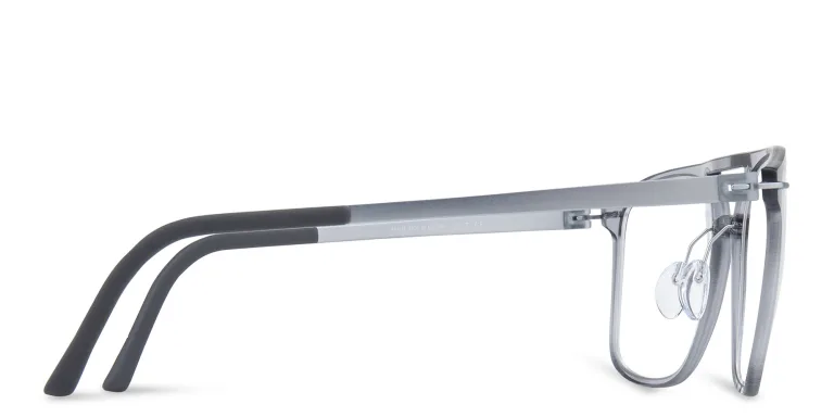 Shop Silhouette Rectangle Eyeglasses in Grey online.