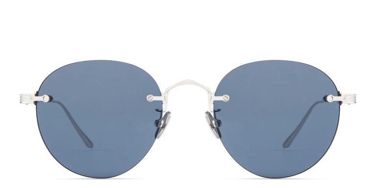 Shop Cartier Signature 'C'de Cartier Round Sunglasses in Silver online.