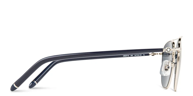 Shop MONTBLANC Pilot Sunglasses in Silver online.