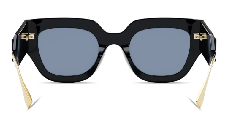 Shop FENDI Fendigraphy Square Sunglasses in Black online.