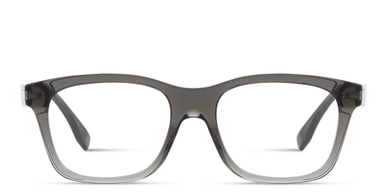 Shop FENDI Essential Square Eyeglasses in Grey online.