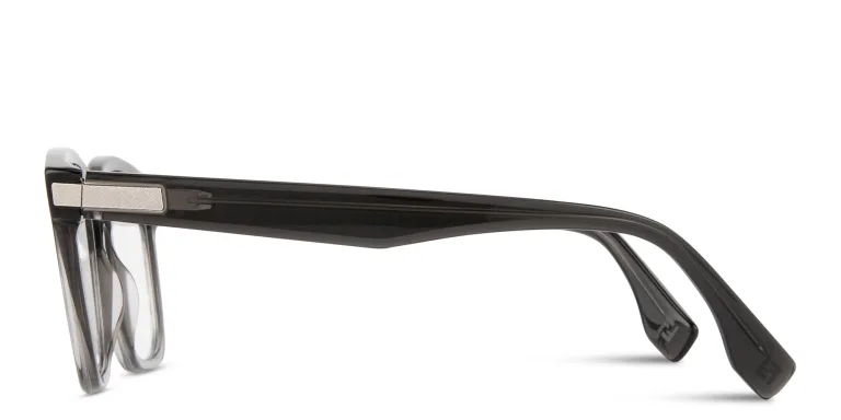 Shop FENDI Essential Square Eyeglasses in Grey online.