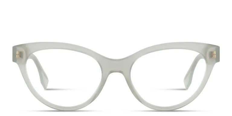 Shop FENDI O'Lock Cat-Eye Eyeglasses in Green online.