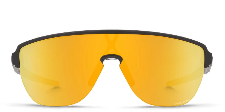 Shop Oakley Half-Rim Mask Sunglasses in Black online.