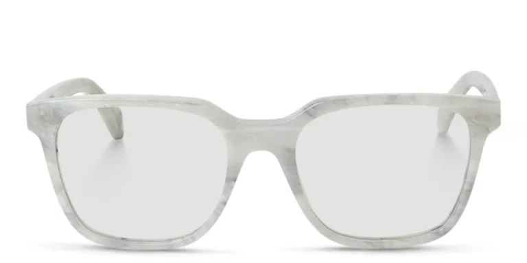 Shop OFF WHITE Unisex Square Eyeglasses in Grey online.
