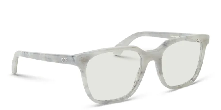 Shop OFF WHITE Unisex Square Eyeglasses in Grey online.