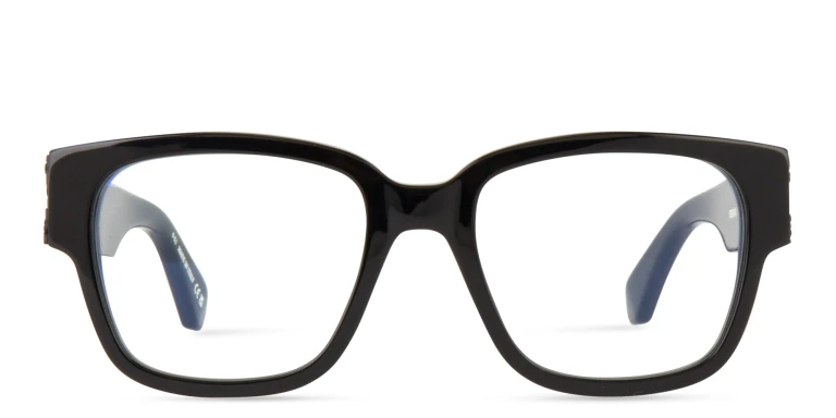 Shop OFF WHITE Style 47 Unisex Square Eyeglasses in Black online.