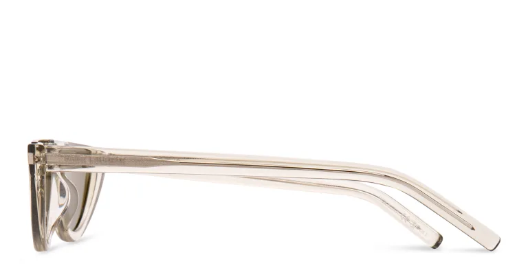 Shop SAINT LAURENT Unisex Half-Rim Cat-Eye Sunglasses in Clear online.
