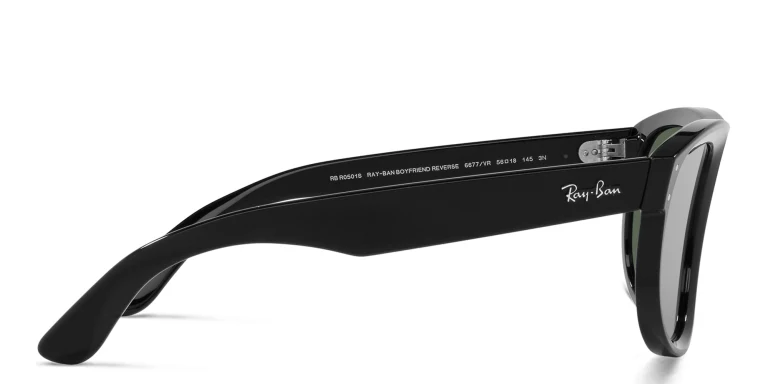 Shop Ray-Ban Reverse Unisex Square Sunglasses in Black online.