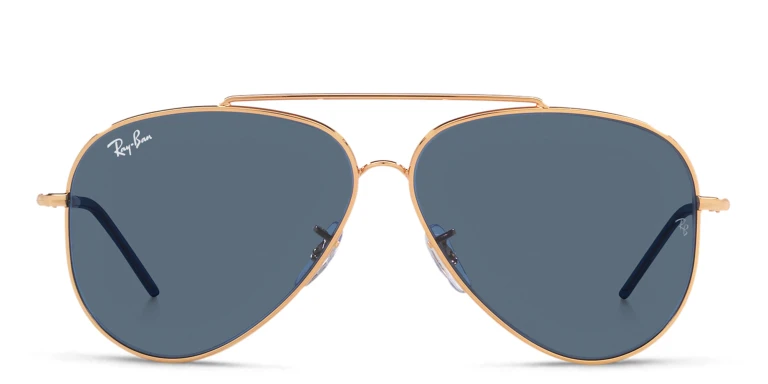Shop Ray-Ban Reverse Unisex Pilot Sunglasses in Gold online.