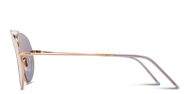 Shop Ray-Ban Reverse Unisex Pilot Sunglasses in Gold online.