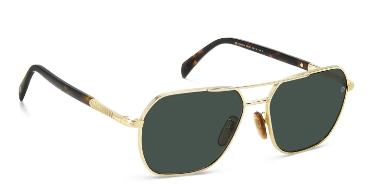 Shop DAVID BECKHAM Aviator Sunglasses in Havana online.