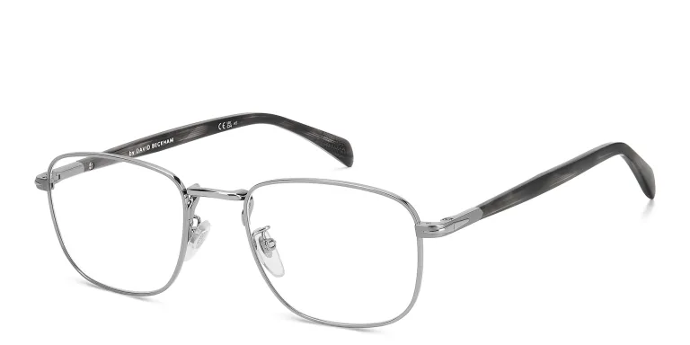 Shop DAVID BECKHAM Rectangle Eyeglasses in Silver online.