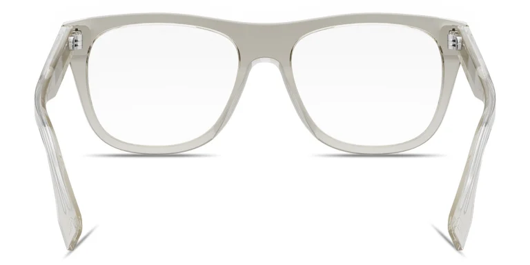 Shop FENDI Fendi First Brown Square Eyeglasses in Beige online.