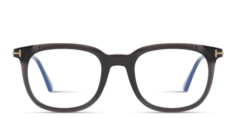 Shop TOM FORD Square Eyeglasses in Black online.