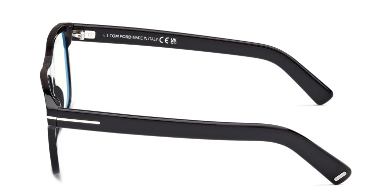 Shop TOM FORD Square Eyeglasses in Black online.