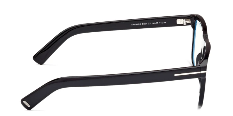 Shop TOM FORD Square Eyeglasses in Black online.