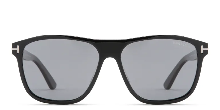 Shop TOM FORD Frances Square Sunglasses in Black online.