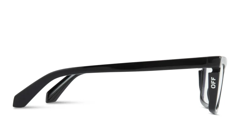 Shop OFF WHITE Style 50 Unisex Wide Cat-Eye Eyeglasses in Black online.