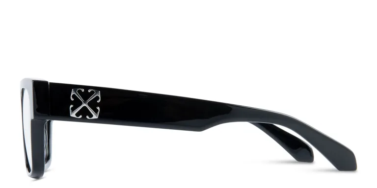 Shop OFF WHITE Style 59 Unisex Square Eyeglasses in Black online.