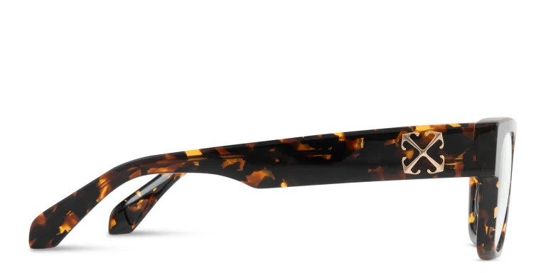 Shop OFF WHITE Style 59 Unisex Square Eyeglasses in Havana online.