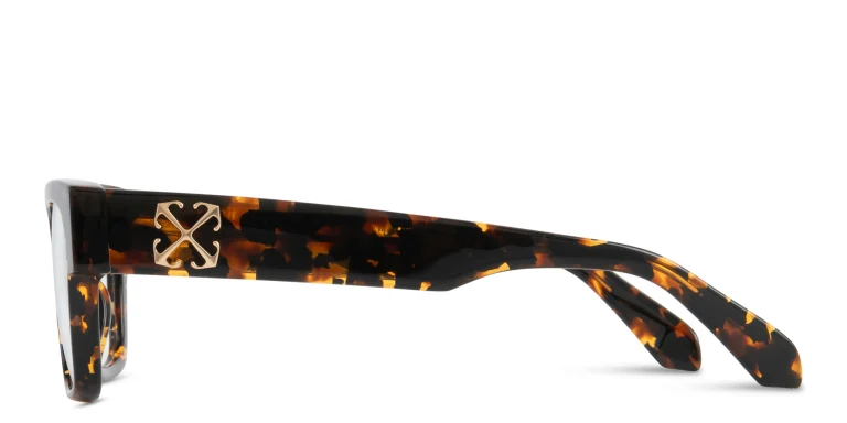 Shop OFF WHITE Style 59 Unisex Square Eyeglasses in Havana online.