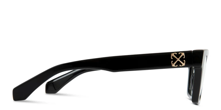 Shop OFF WHITE Style 72 Unisex Square Eyeglasses in Black online.