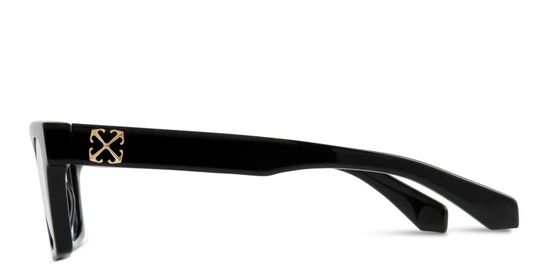 Shop OFF WHITE Style 72 Unisex Square Eyeglasses in Black online.