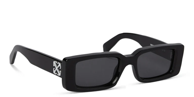 Shop OFF WHITE Arthur Unisex Rectangle Sunglasses in Black online.