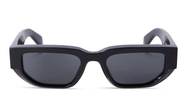 Shop OFF WHITE Greeley Unisex Rectangle Sunglasses in Black online.