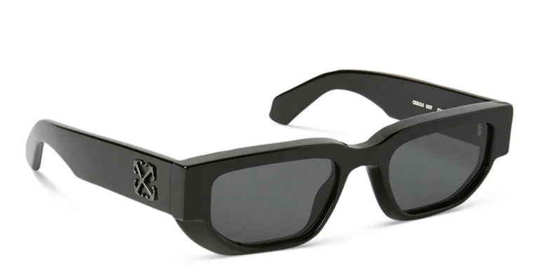 Shop OFF WHITE Greeley Unisex Rectangle Sunglasses in Black online.