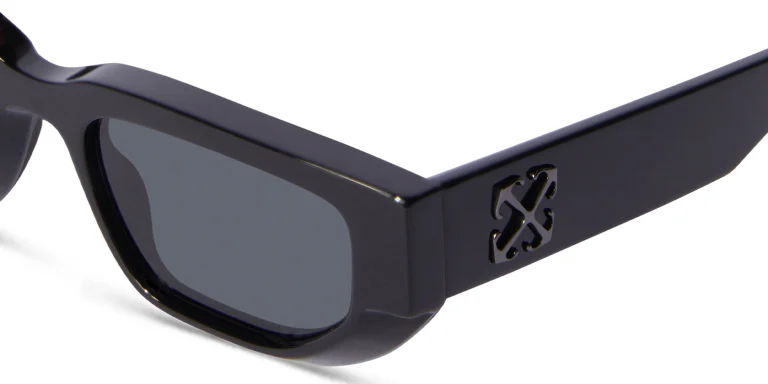 Shop OFF WHITE Greeley Unisex Rectangle Sunglasses in Black online.