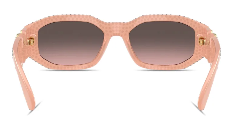 Shop VERSACE Medusa Biggie Irregular Sunglasses in Nude online.