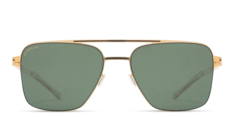 Shop MYKITA Bernie Aviator Sunglasses in Gold online.