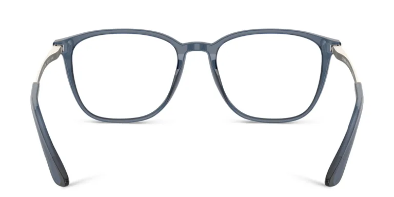 Shop GIORGIO ARMANI Square Eyeglasses in Blue online.