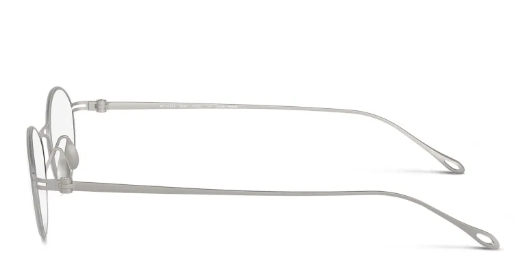 Shop GIORGIO ARMANI Double Dutch Oval Eyeglasses in Silver online.