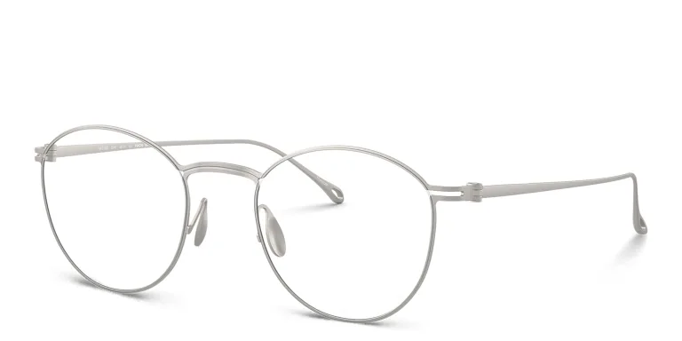Shop GIORGIO ARMANI Panthos Eyeglasses in Silver online.