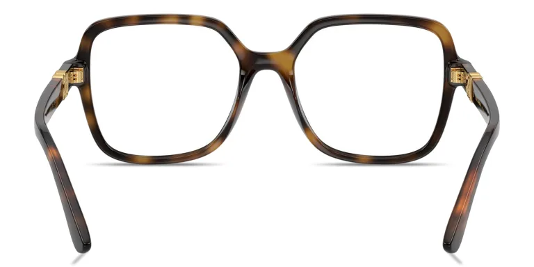 Shop Dolce & Gabbana DG Oversized Square Eyeglasses in Havana online.