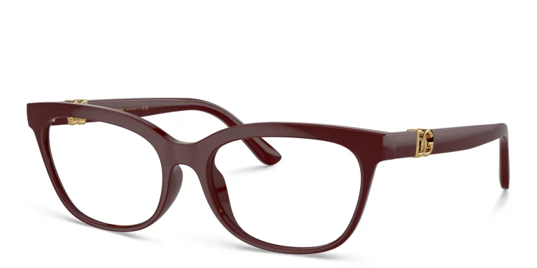 Shop Dolce & Gabbana Butterfly Eyeglasses in Red online.
