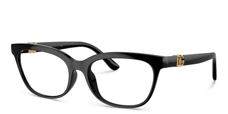 Shop Dolce & Gabbana Butterfly Eyeglasses in Black online.