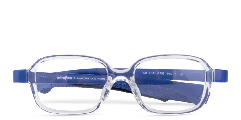 Shop Mira Flex Kids Rectangle Eyeglasses in Clear online.