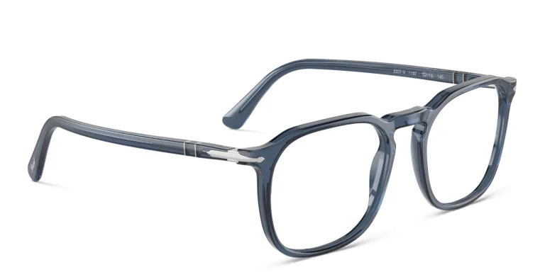 Shop PERSOL Unisex Panthos Eyeglasses in Blue online.